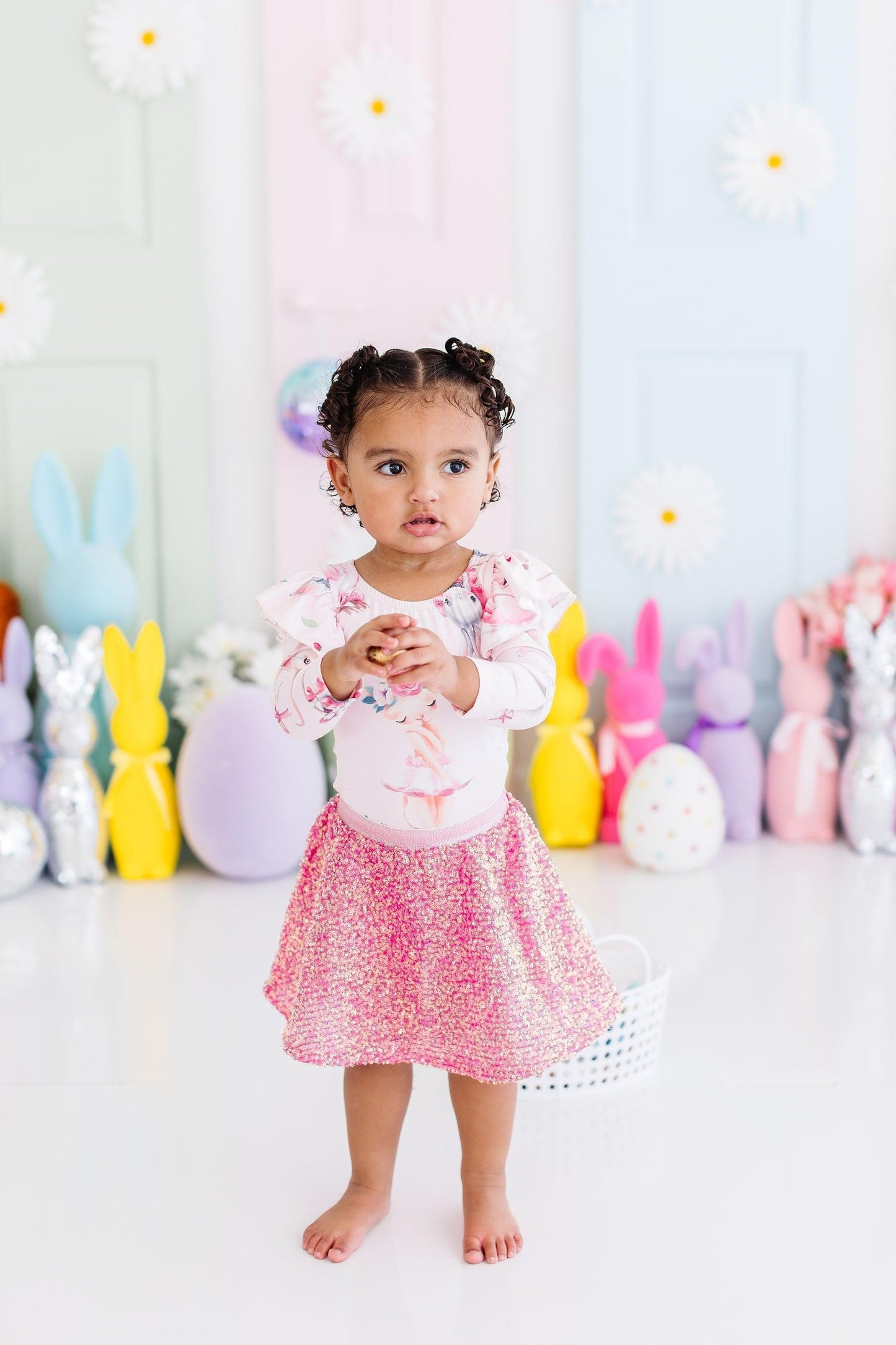 Mila & Rose ® Hot Pink Sequin Twirl Skort With Attached Shorts For Girls - Apparel & Accessories > Clothing > Skorts Sequin Skort