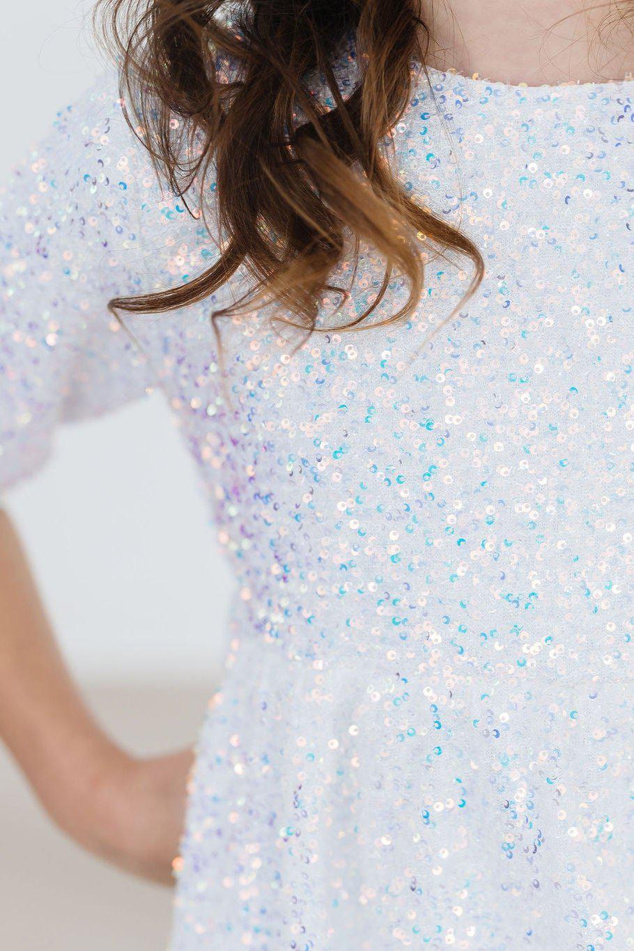 Mila & Rose ® Sale Disco Sequin Dress For Girls Shimmering Party Wear - Apparel & Accessories > Clothing > Dresses Sequin Dress
