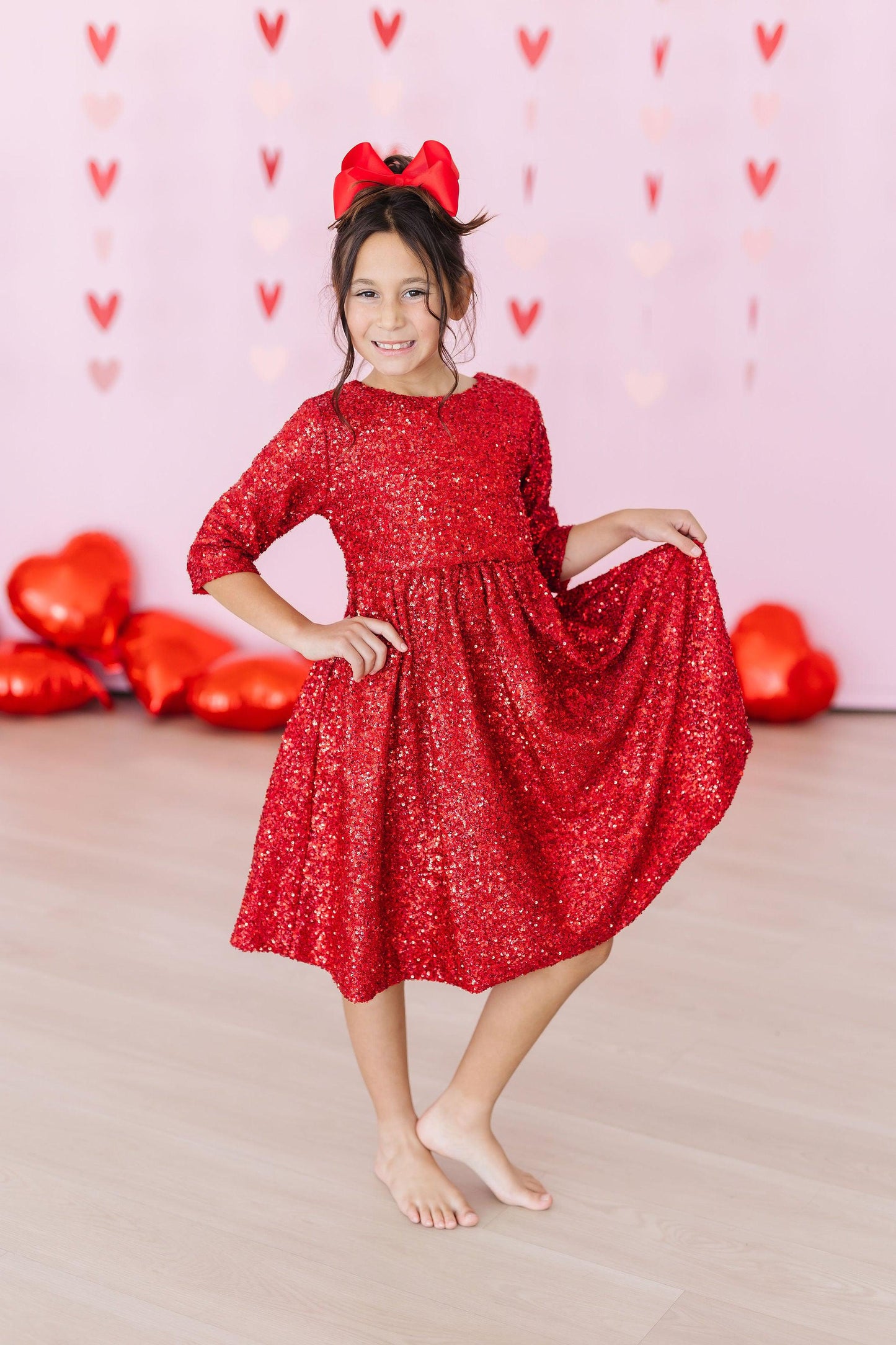 Mila & Rose ® Red Sequin Party Dress For Girls Mila And Rose Birthday - Apparel & Accessories > Clothing > Dresses Sequin Dress