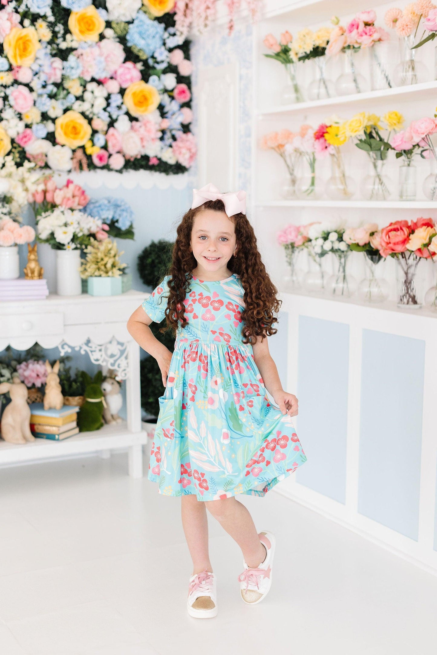 Mila & Rose ® Spring Breeze Short Sleeve Pocket Twirl Dress Mila Rose - Apparel & Accessories > Clothing > Dresses Twirl Pocket Dress S/S