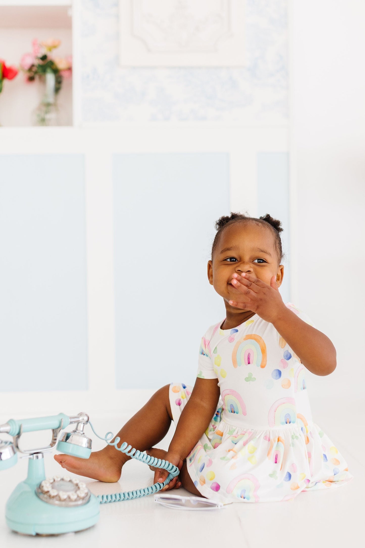 Mila & Rose ® Sale Watercolor Rainbows Twirl Bodysuit For Baby Girls - Apparel & Accessories > Clothing > Baby & Toddler Clothing > Baby & Toddler Dresses Twirl Bodysuit - S/S