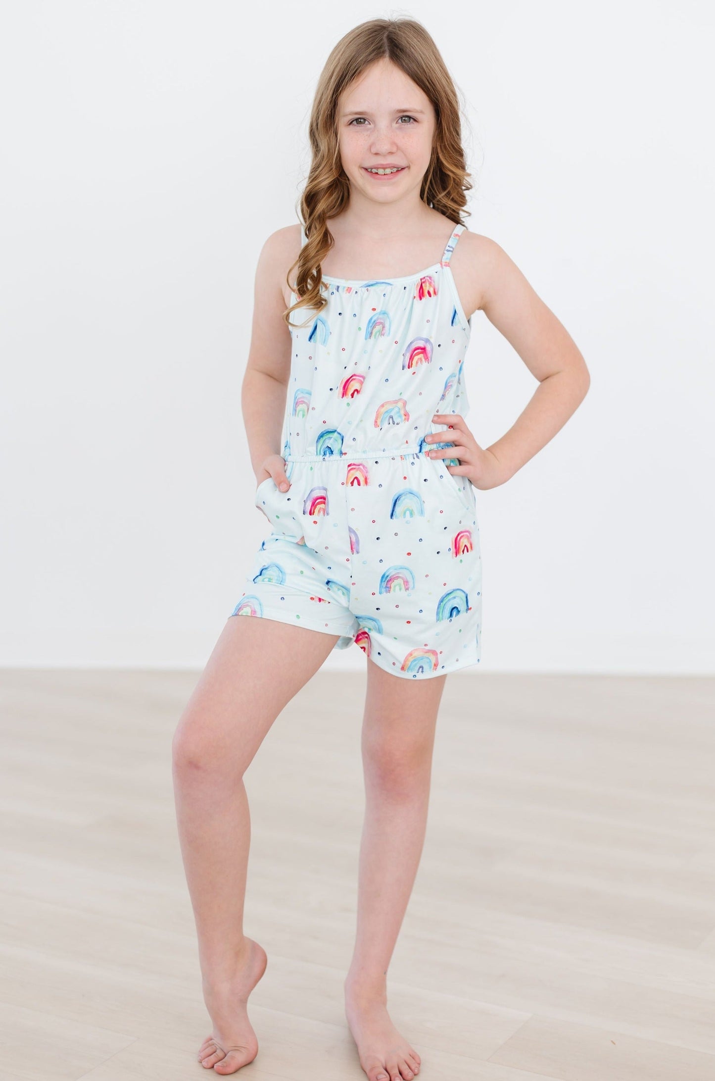 Mila & Rose ® Rainbow Grooves Strappy Play Romper For Kids Mila And Rose - Apparel & Accessories > Clothing > One-Pieces Strappy Play Romper