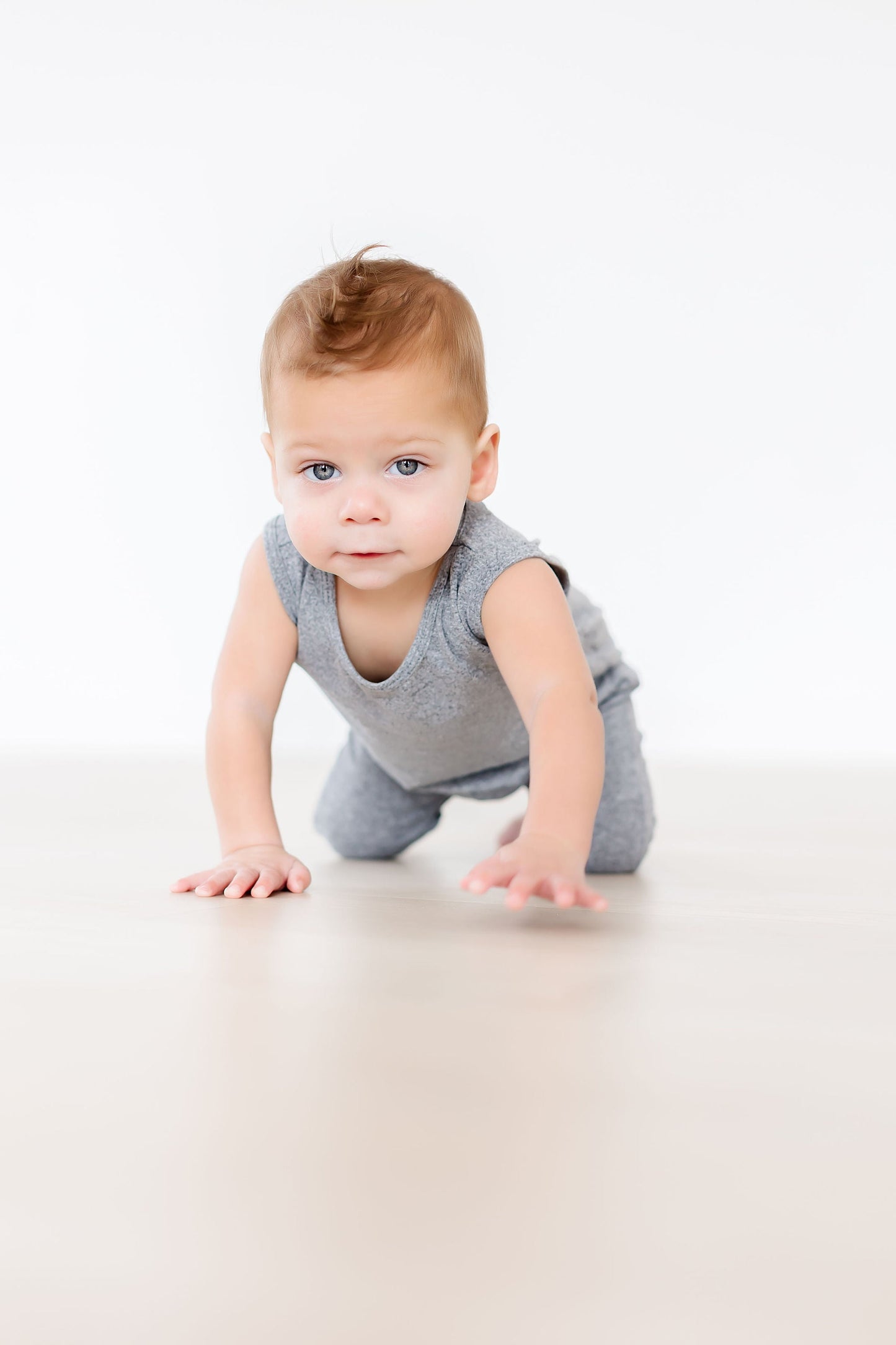 Mila & Rose ® Heather Gray Tank One Piece Jogger For Kids Unisex Everyday - Apparel & Accessories > Clothing > Baby & Toddler Clothing > Baby & Toddler Outfits Tank One Piece Unisex
