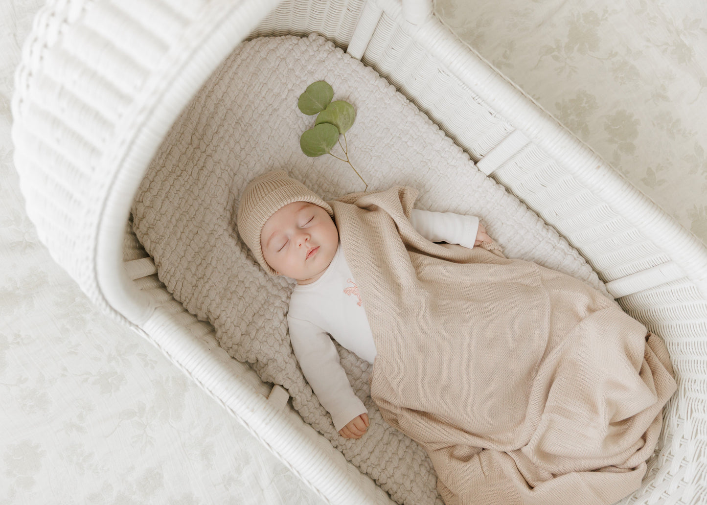 Luxe Collection 100 Percent Organic Cotton Luxury Knit Baby Blanket Bleu La La