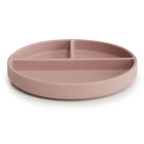 Silicone Suction Plate for Babies Food Grade Safe Design Minimizes Spills Mushie