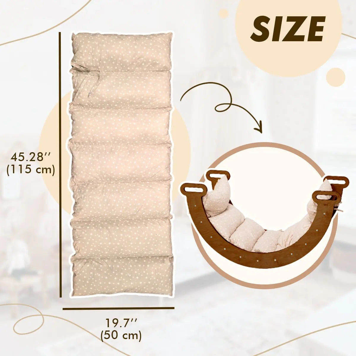 3in1 Montessori Climbing Set Climbing Arch Slide Board Cushion Chocolate Goodevas Everetts Place: Online Boutique