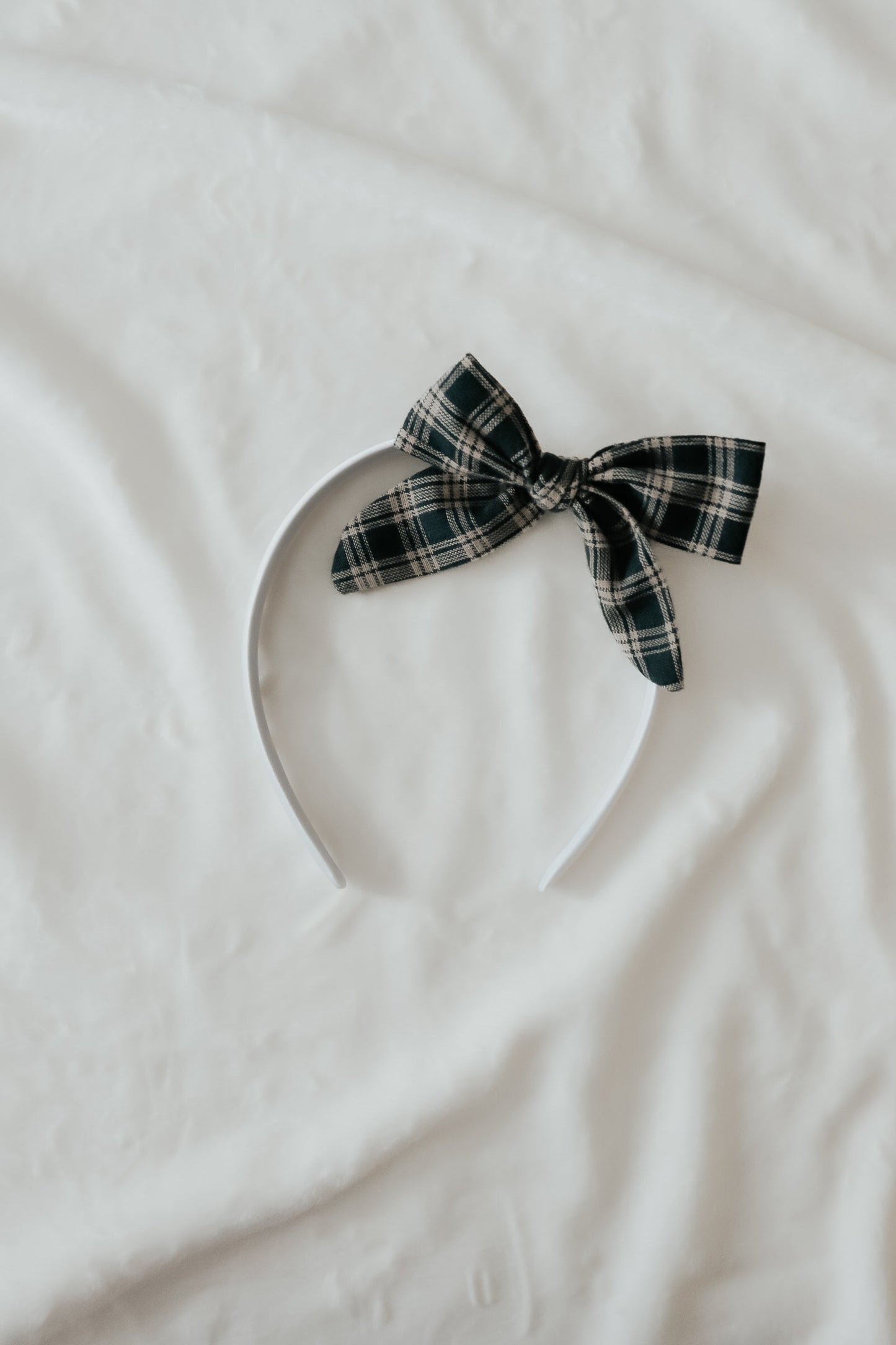 Pine Bow Headbands For Baby Girls With Cream Nylon Band Little Mae & Co Everetts Place: Online Boutique