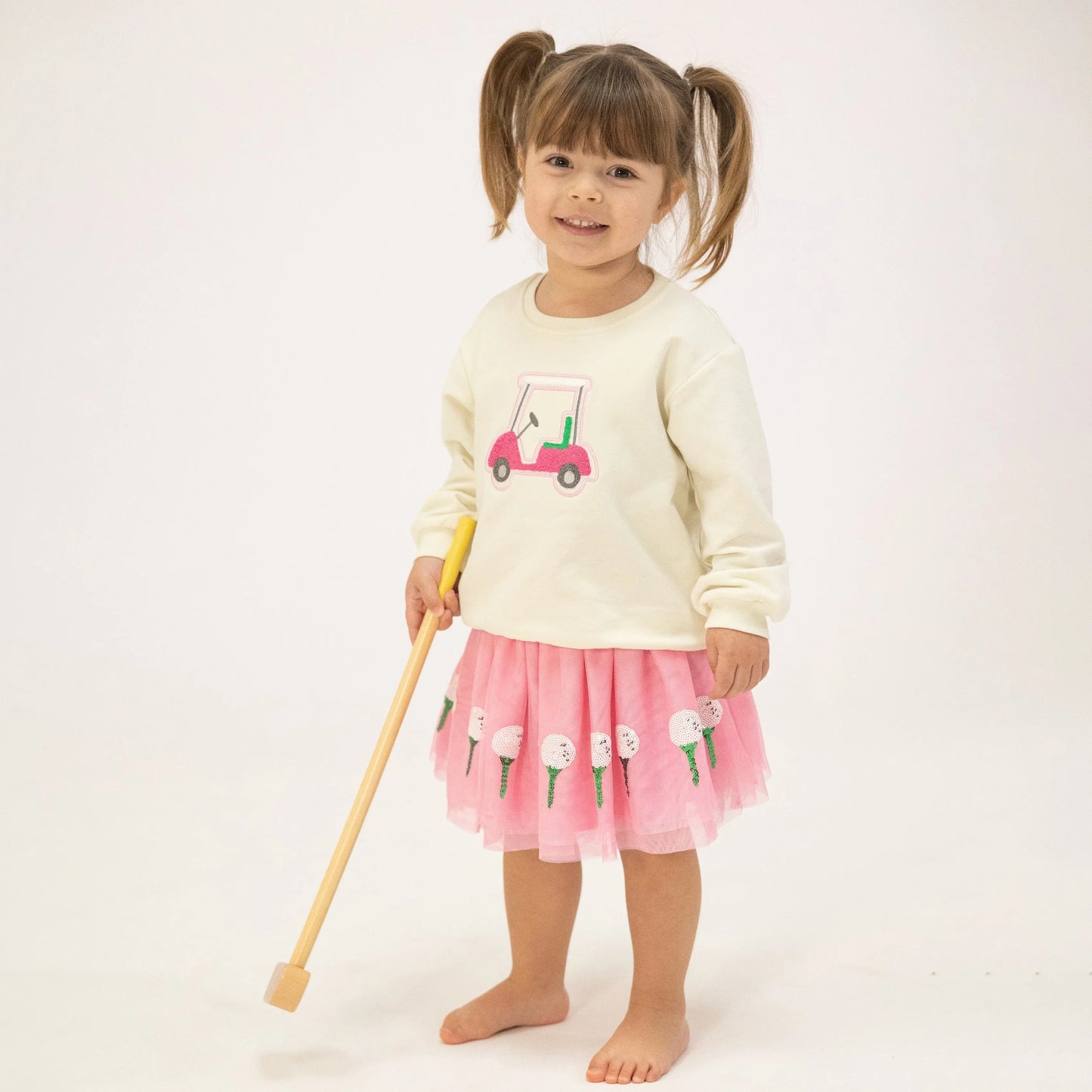 Oversize Sweatshirt With Applique Golf Cart French Terry Angel Dear