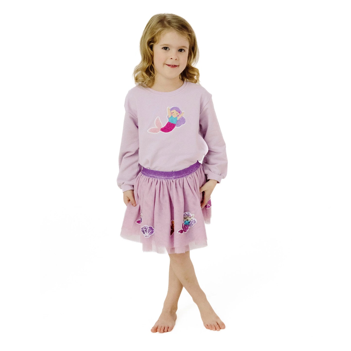 Tutu Skirt With Sequined Mermaid Appliques For Kids Angel Dear