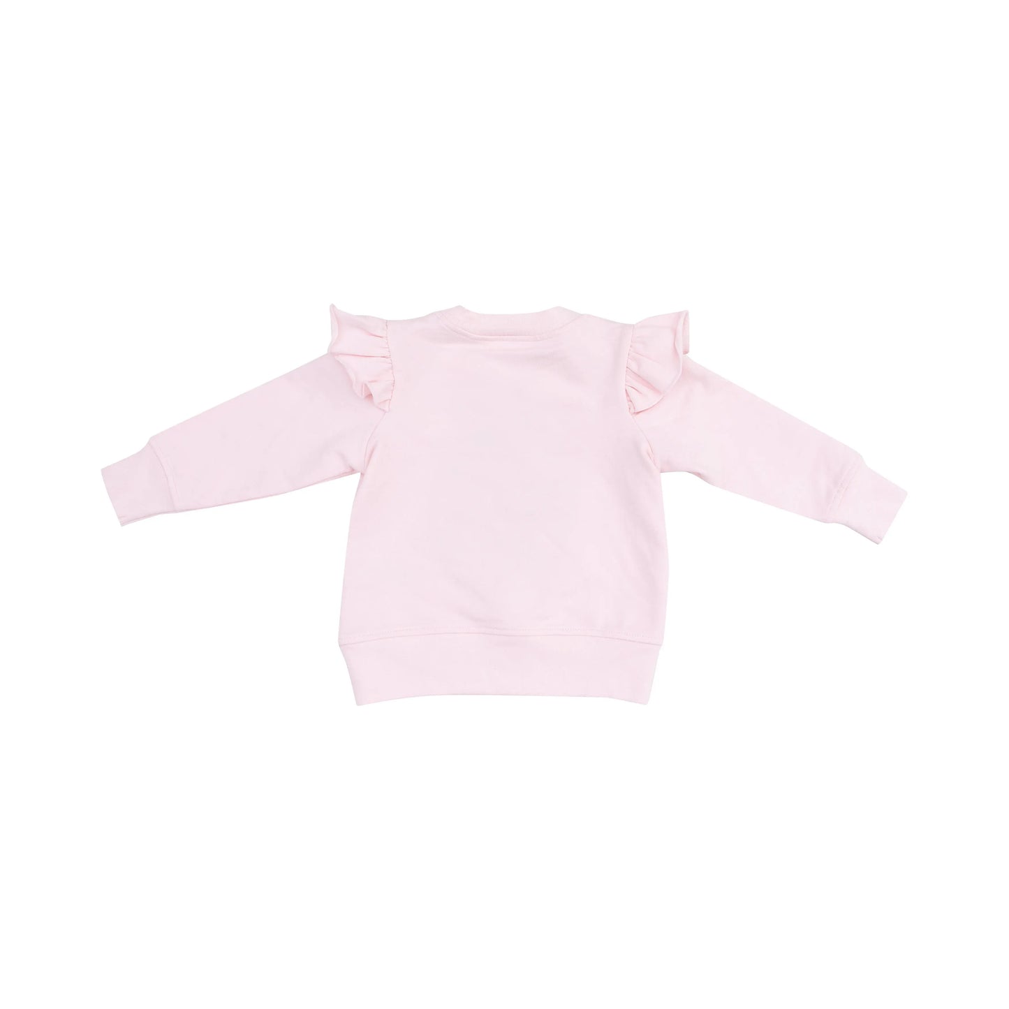 Ruffle Sweatshirt for Sibling Lil Sis with Embroidered Letters Angel Dear