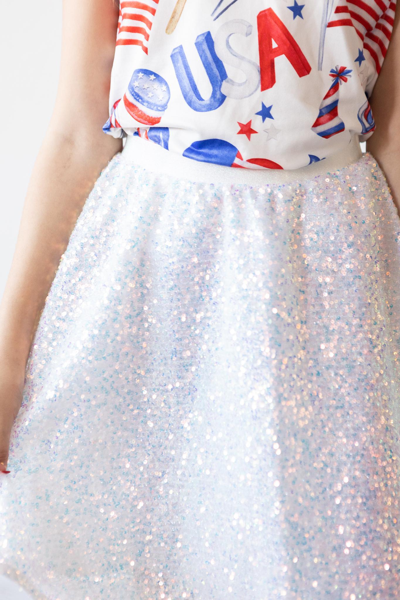 Mila & Rose ® Mila And Rose Disco Sequin Twirl Skirt Final Sale Now - Apparel & Accessories > Clothing > Skirts Sequin Skirt