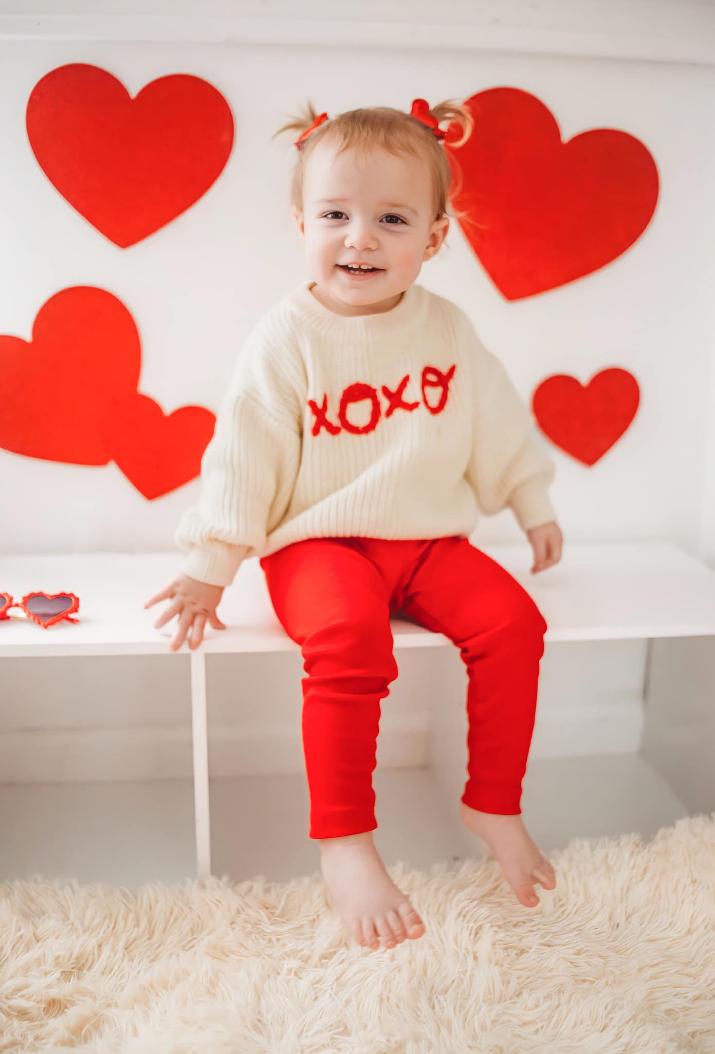 XOXO Hand Embroidered Kids Sweater Cozy Cotton Blend Little Joy Co. Everetts Place: Online Boutique