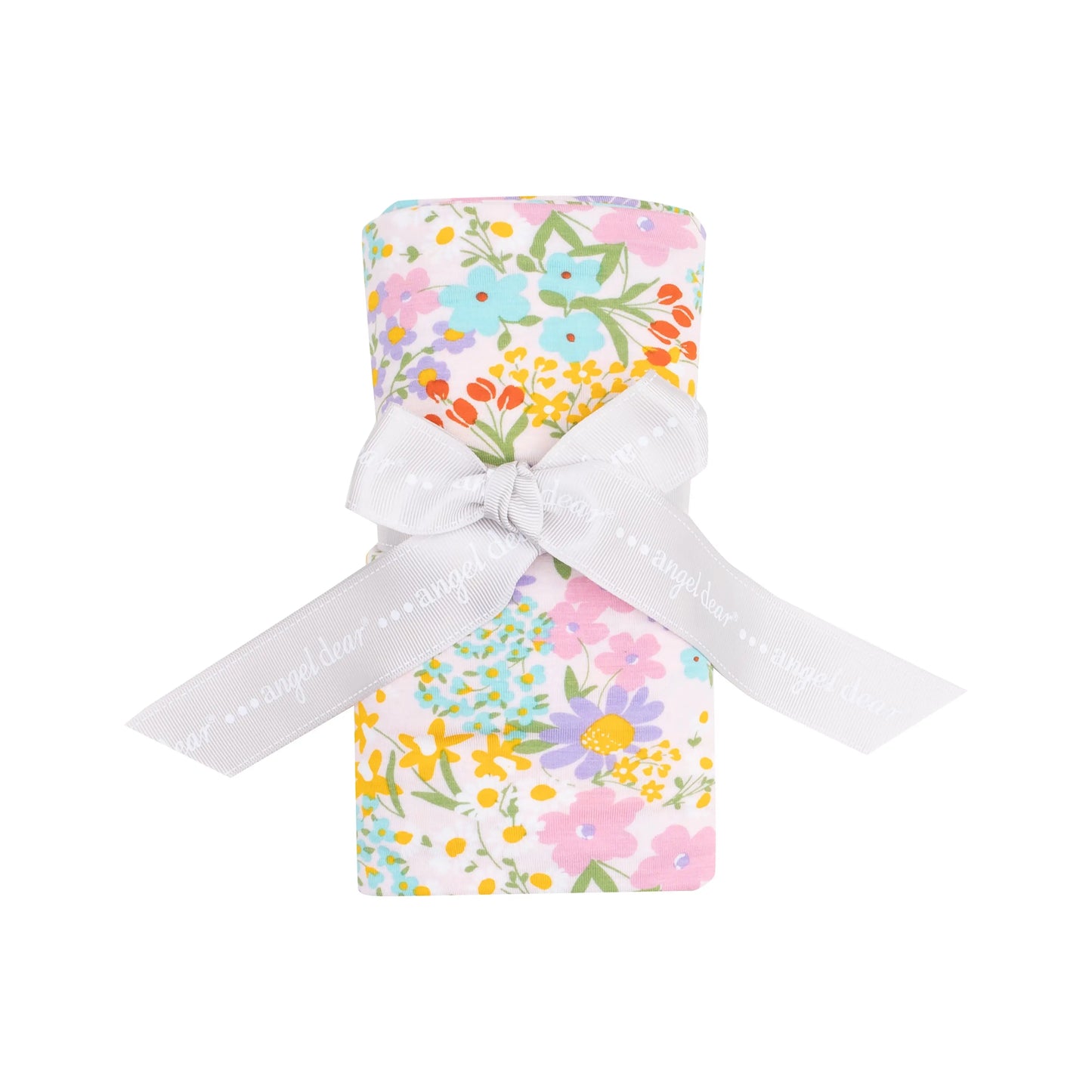 Amelia Floral Viscose Bamboo Swaddle Blanket 45x45 Inches.