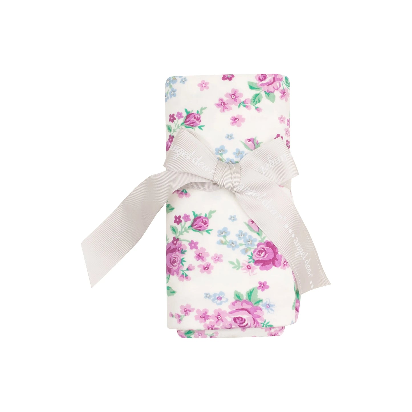Viscose Bamboo Swaddle Blanket Cute Little Roses 45x45 Inches.
