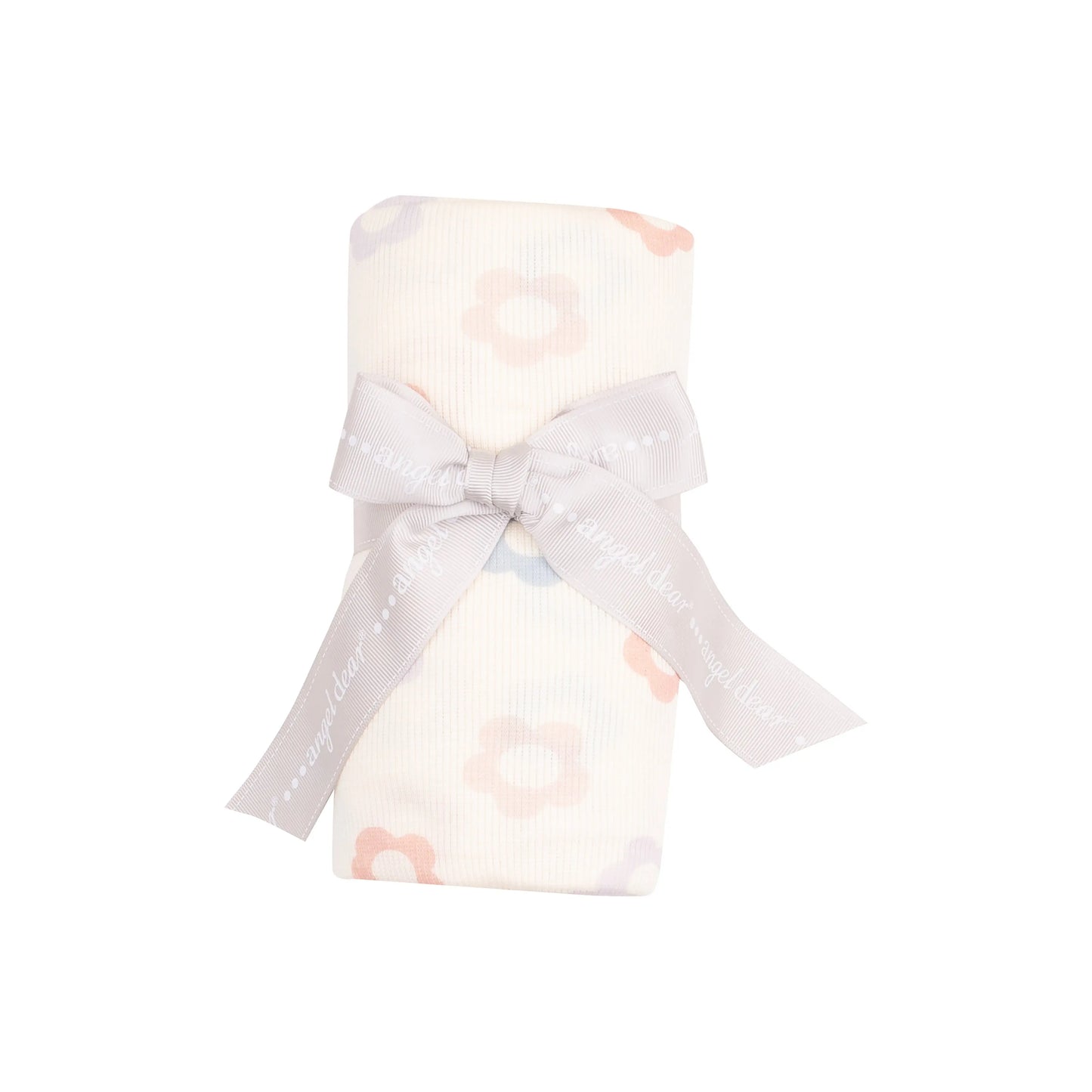 Swaddle Daisy Pop Ribbed Modal Blanket for Newborns and Toddlers 45x45 Inches.