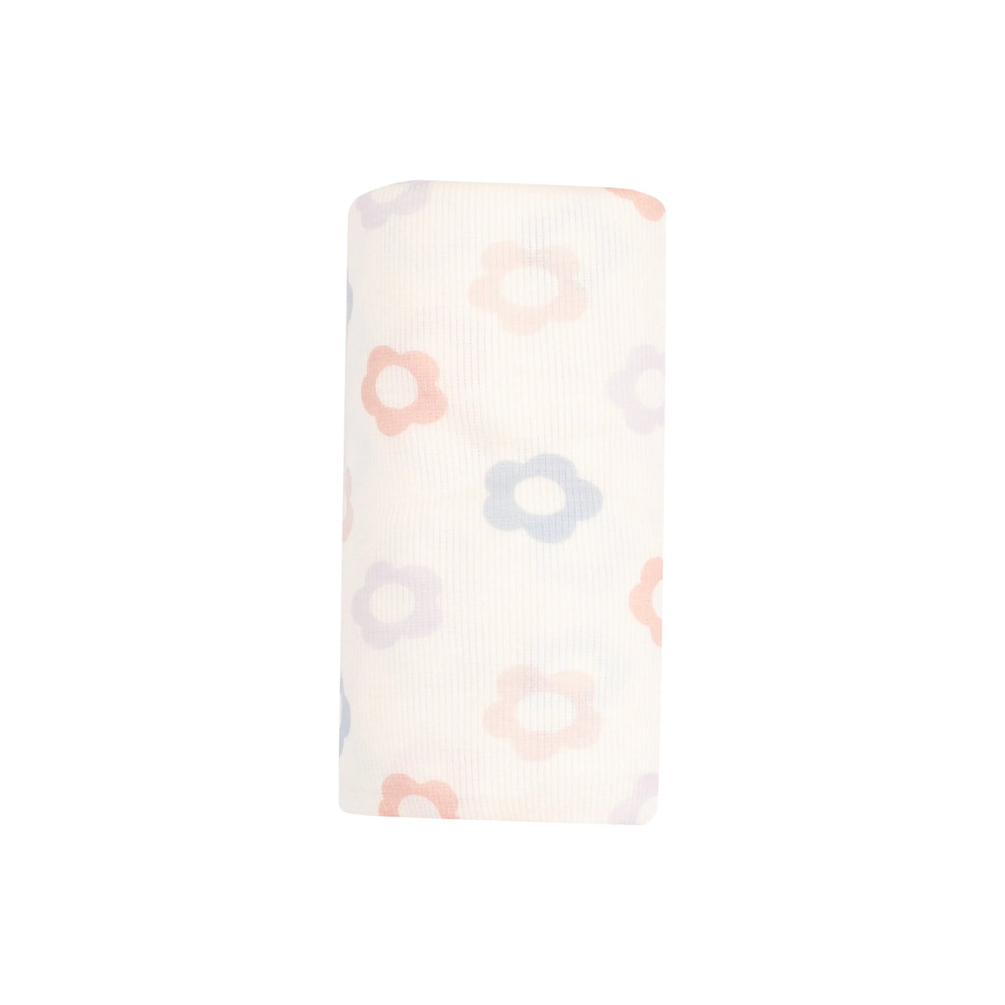 Swaddle Daisy Pop Ribbed Modal Blanket for Newborns and Toddlers 45x45 Inches.