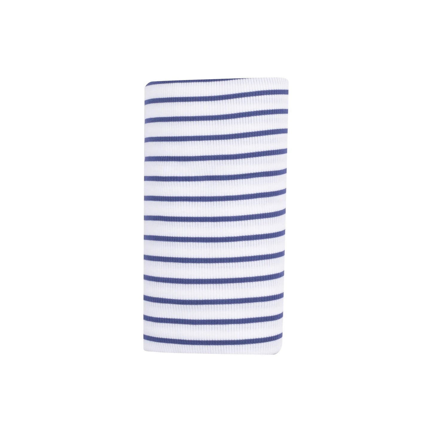 Swaddle Blanket Stripe Vintage Navy Ribbed Modal 45x45 Inches.