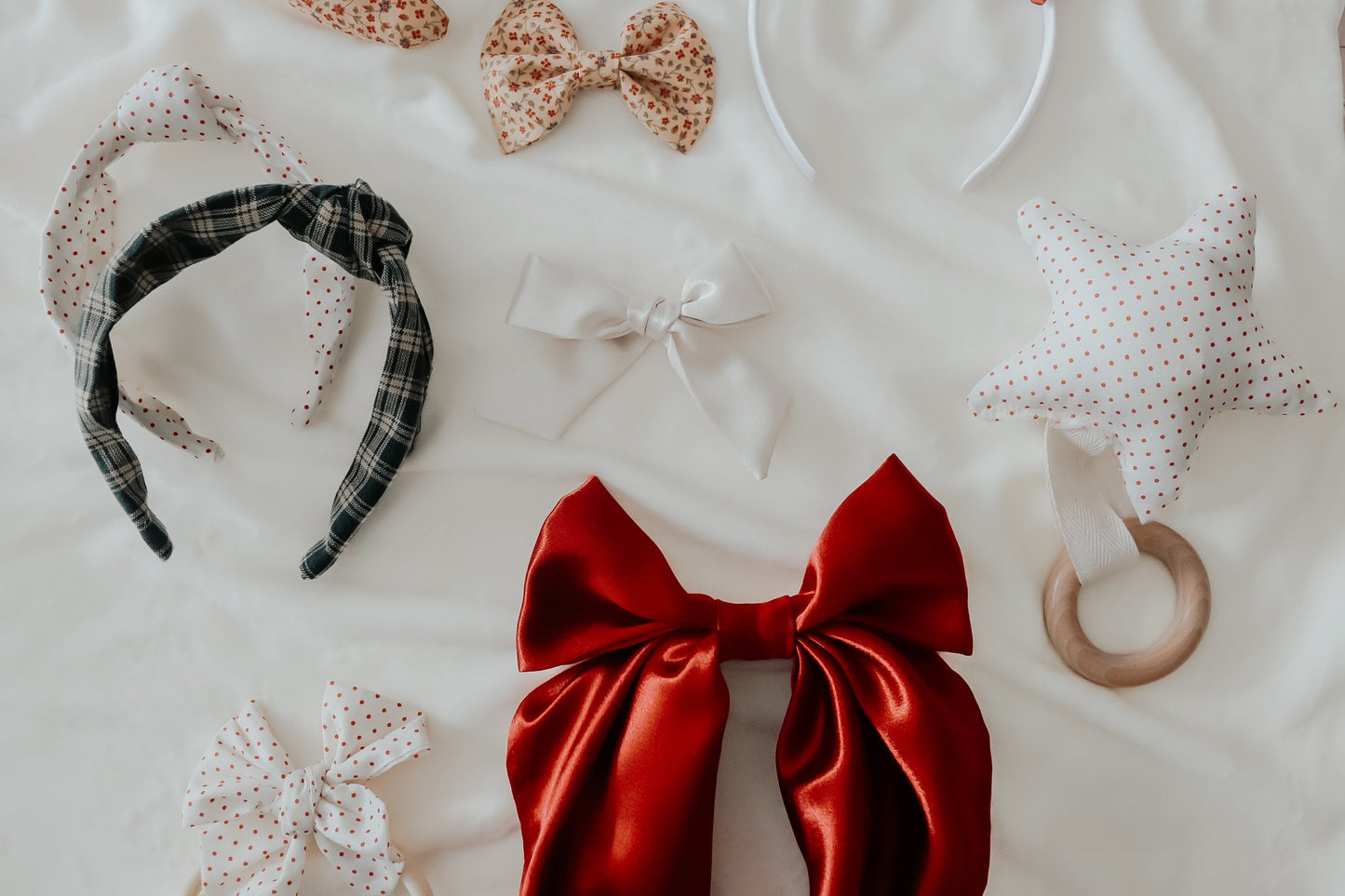 Berry Red Oversized Bow Clip Satin Hair Accessory Gift Little Mae & Co Everetts Place: Online Boutique