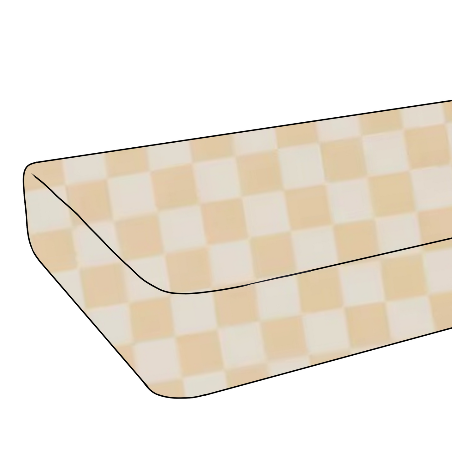 Butter Cream White Checkered Fitted Crib Sheet For Baby Little Mae & Co Everetts Place: Online Boutique