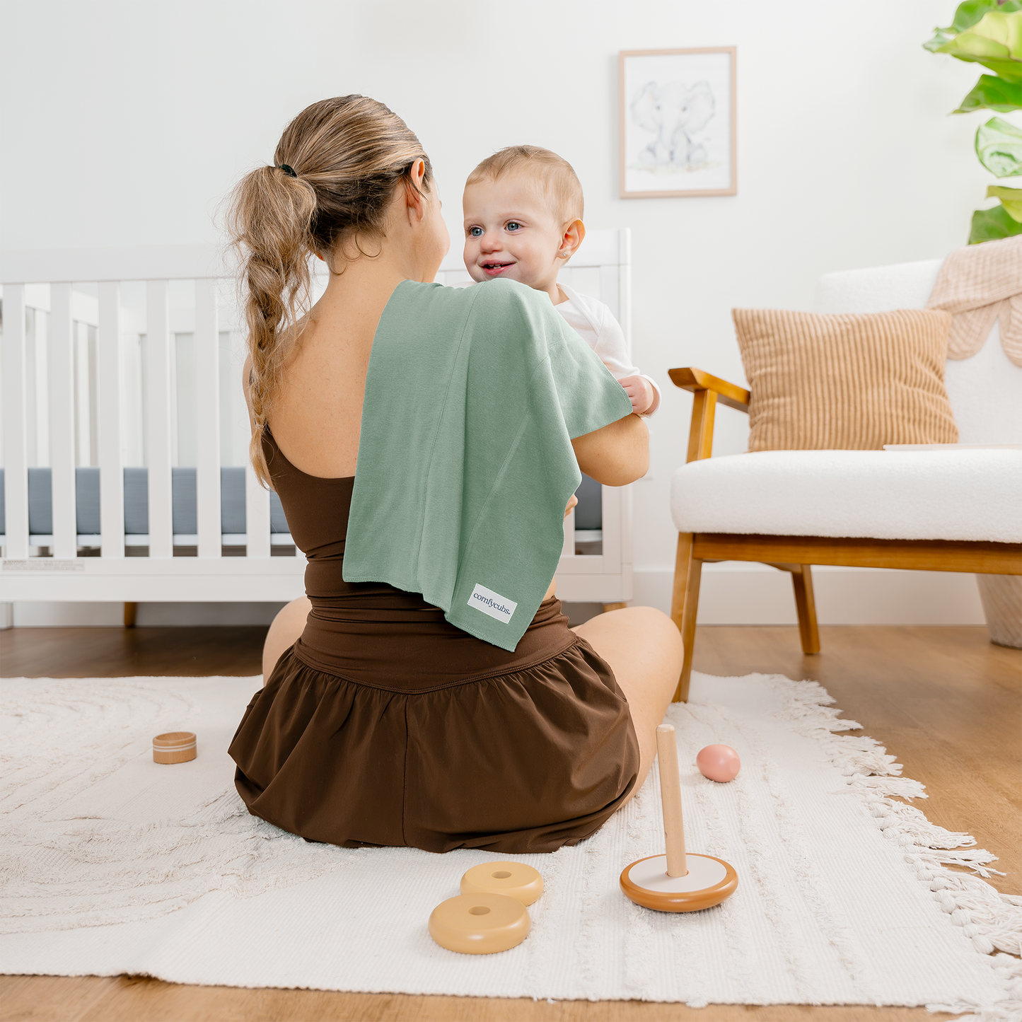 Cotton Burp Cloths Fern Baby Essentials By Comfy Cubs Comfy Cubs Everetts Place: Online Boutique