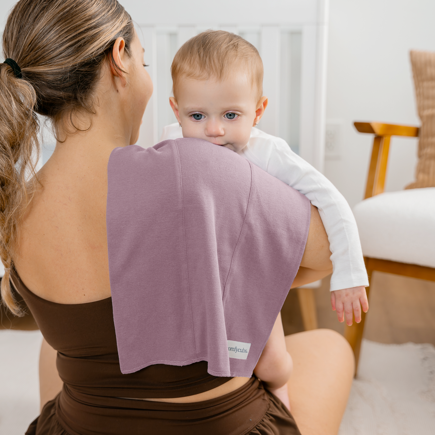 Cotton Burp Cloths Mulberry for Feeding and Soothing Comfy Cubs Everetts Place: Online Boutique