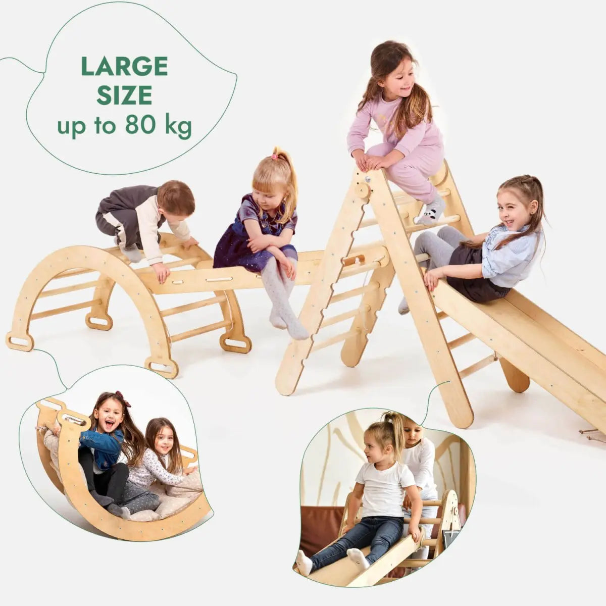 5 In 1 Montessori Climbing Set Pikler Climbing Arch Slide Net And Cushion Goodevas Everetts Place: Online Boutique