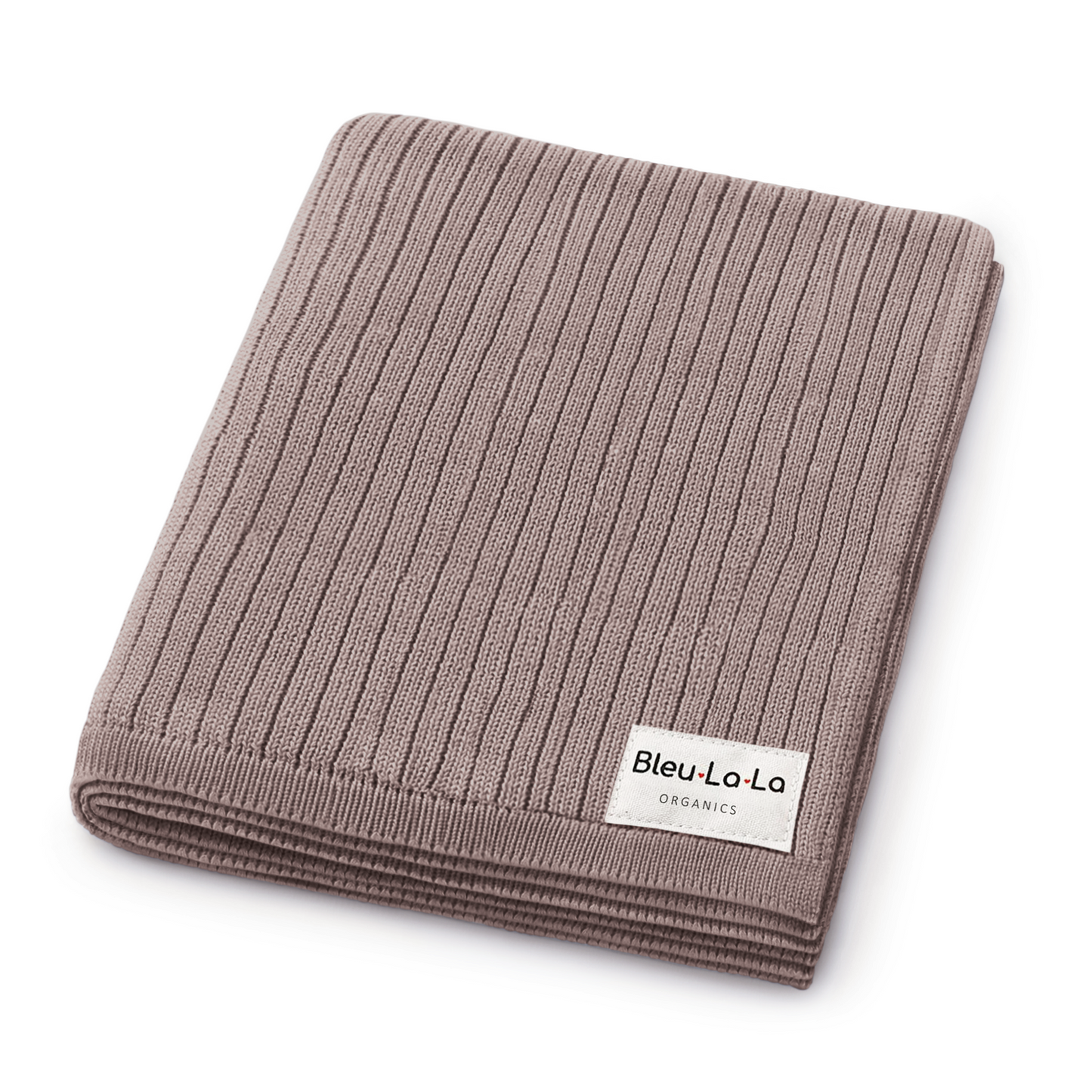 Organic Ribbed Knit Cotton Baby Blanket Made from 100 Percent Organic Cotton Bleu La La