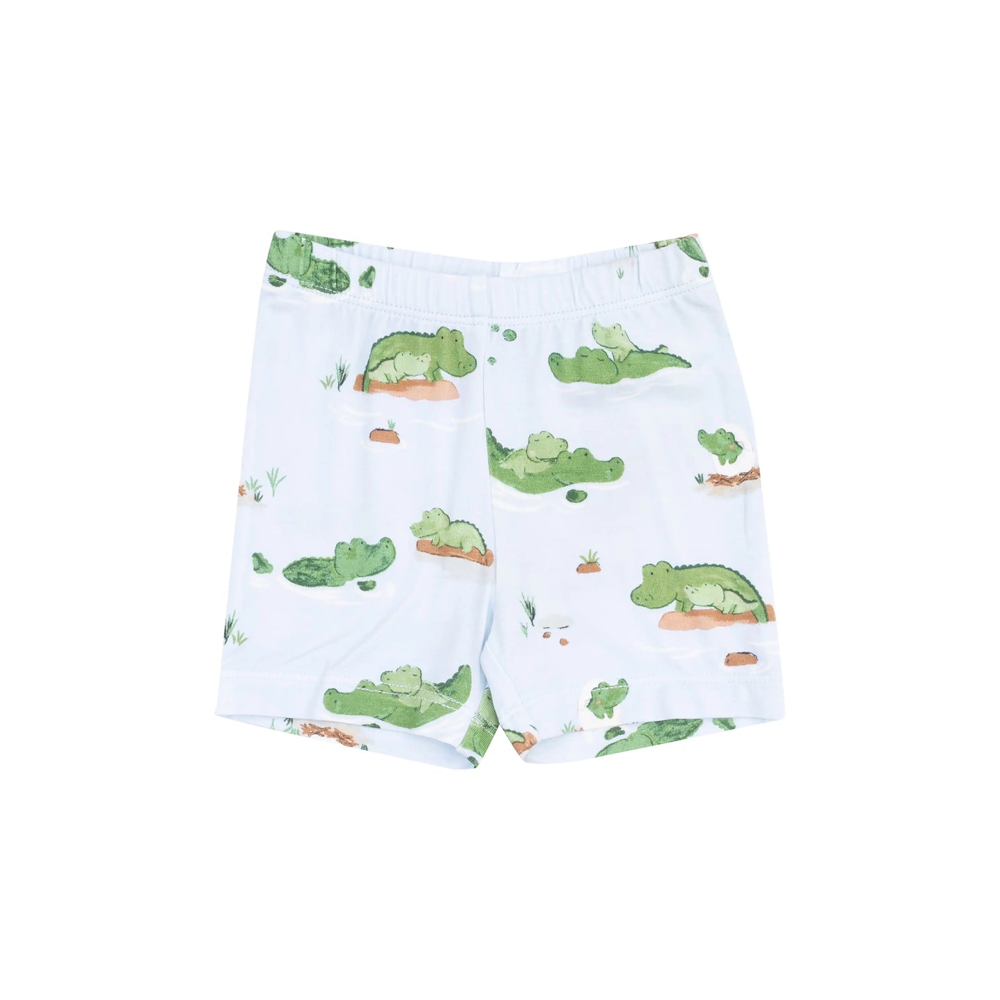 Loungewear Short Set Alligator Blue for Kids Comfort and Style.