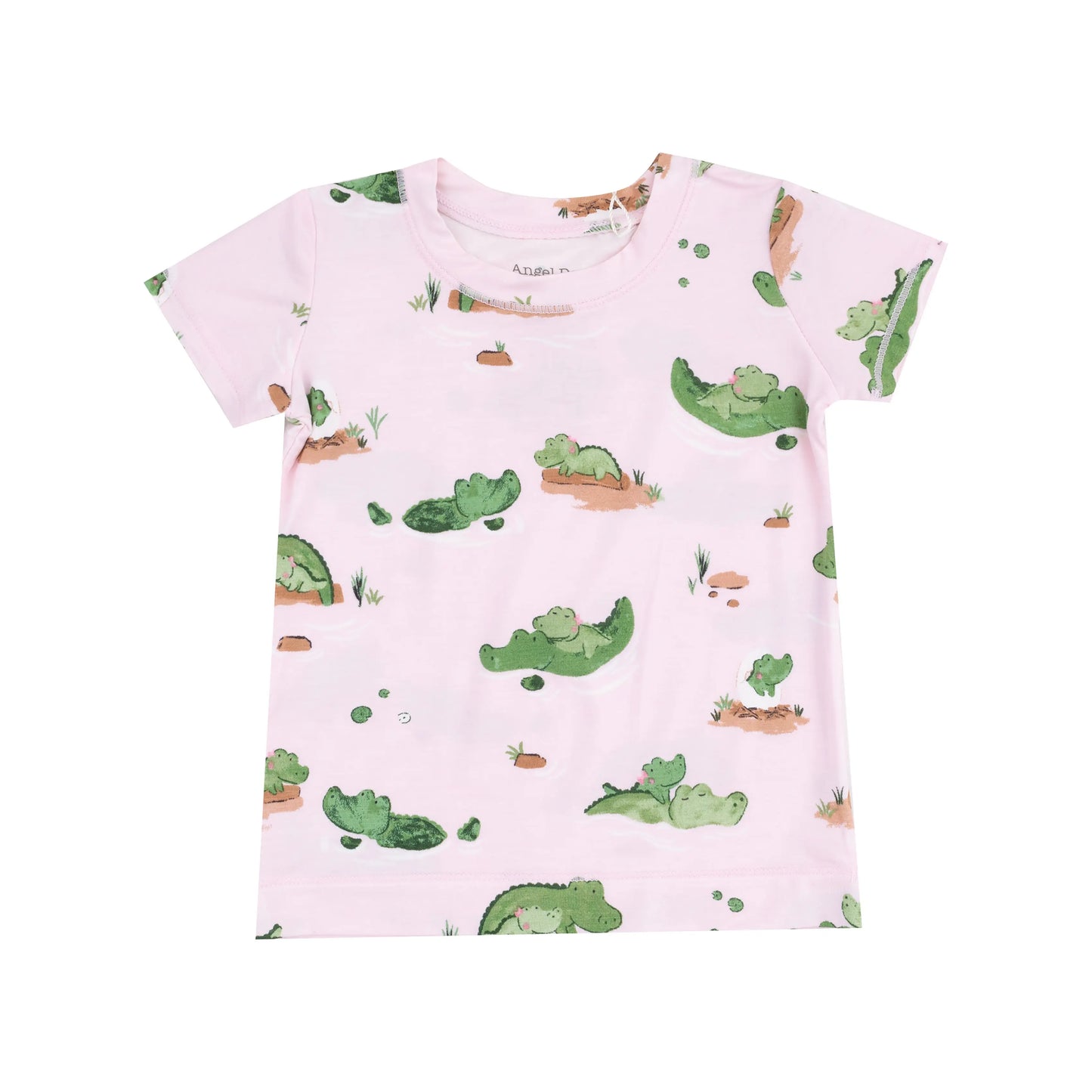 Loungewear Short Set Alligator Pink for Kids Cozy Comfortable Playtime Relaxation.