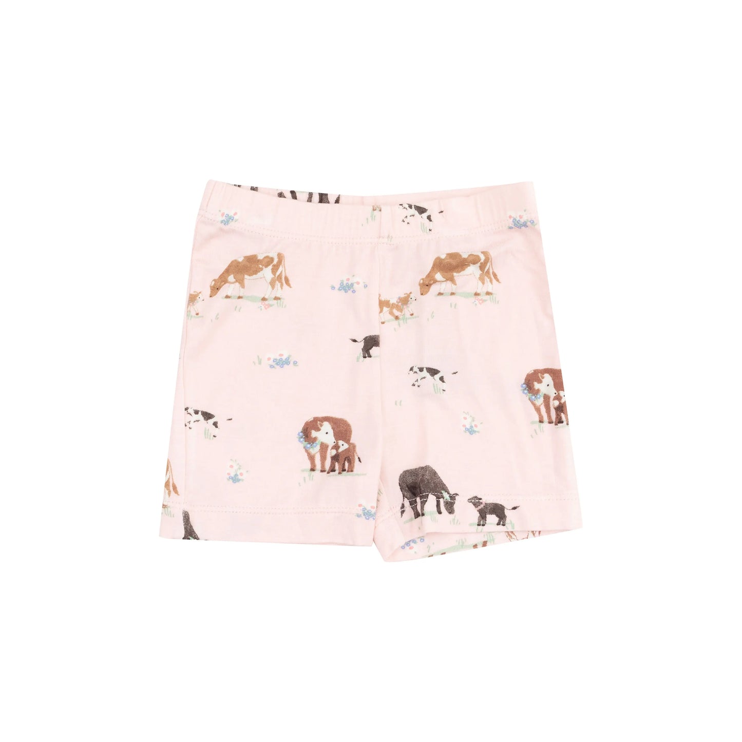 Loungewear Short Set Cow Families Pink.