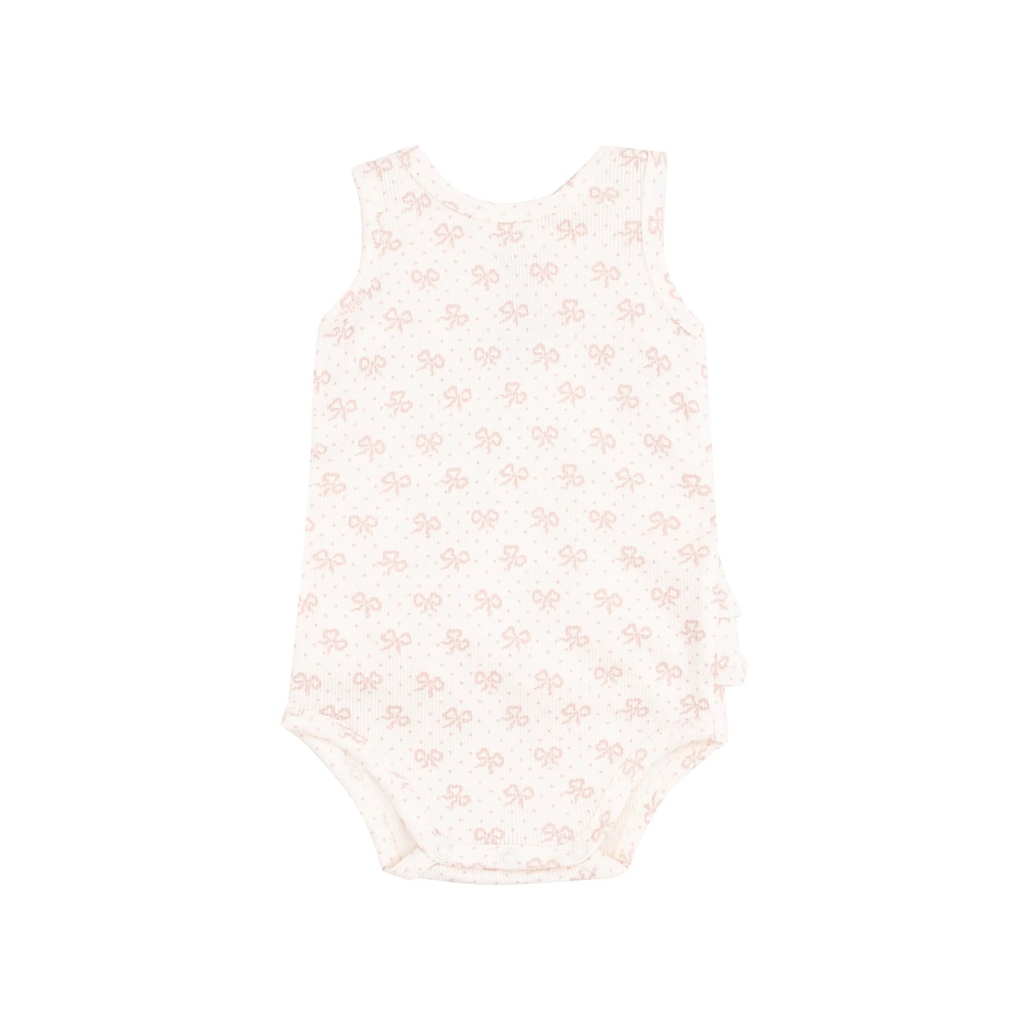 Ruffle Tank Bubble Vintage Mini Bows for Baby Girls.