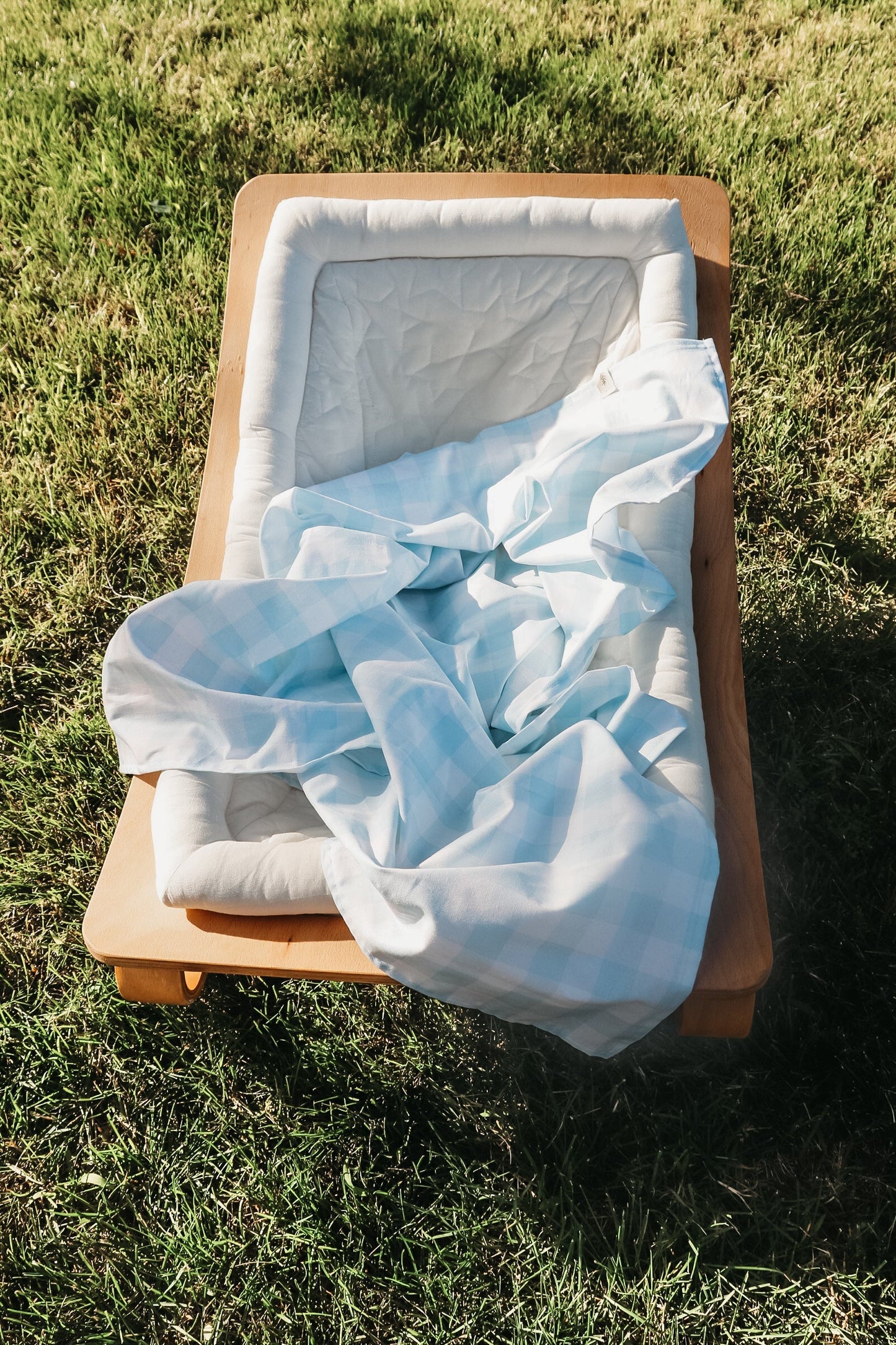 Marine Blue Baby Blanket 100 Percent Cotton Breathable Little Mae & Co Everetts Place: Online Boutique