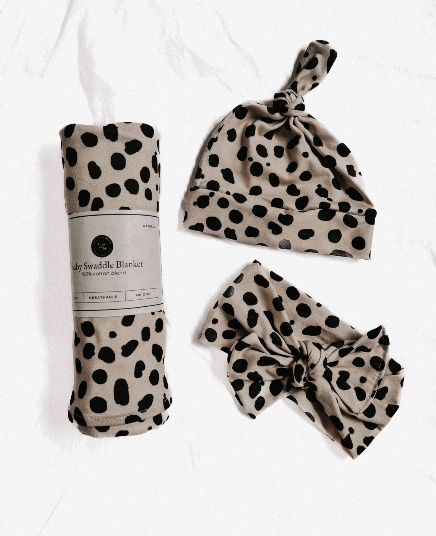Sahara Swaddle Set For Newborns Bolero Knit Baby Gift Little Mae & Co Everetts Place: Online Boutique