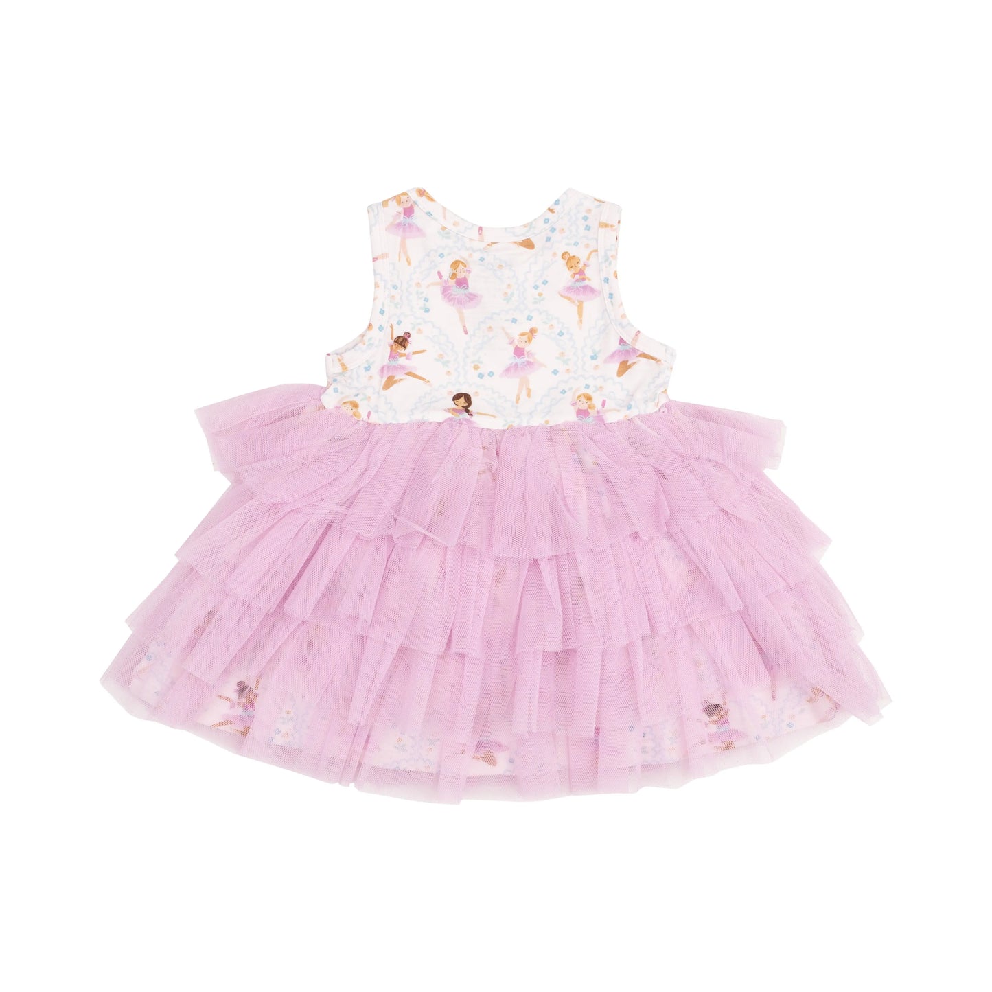 Twirly Tank Tutu Dress Bows and Ballet Layered Tulle Dress for Girls.