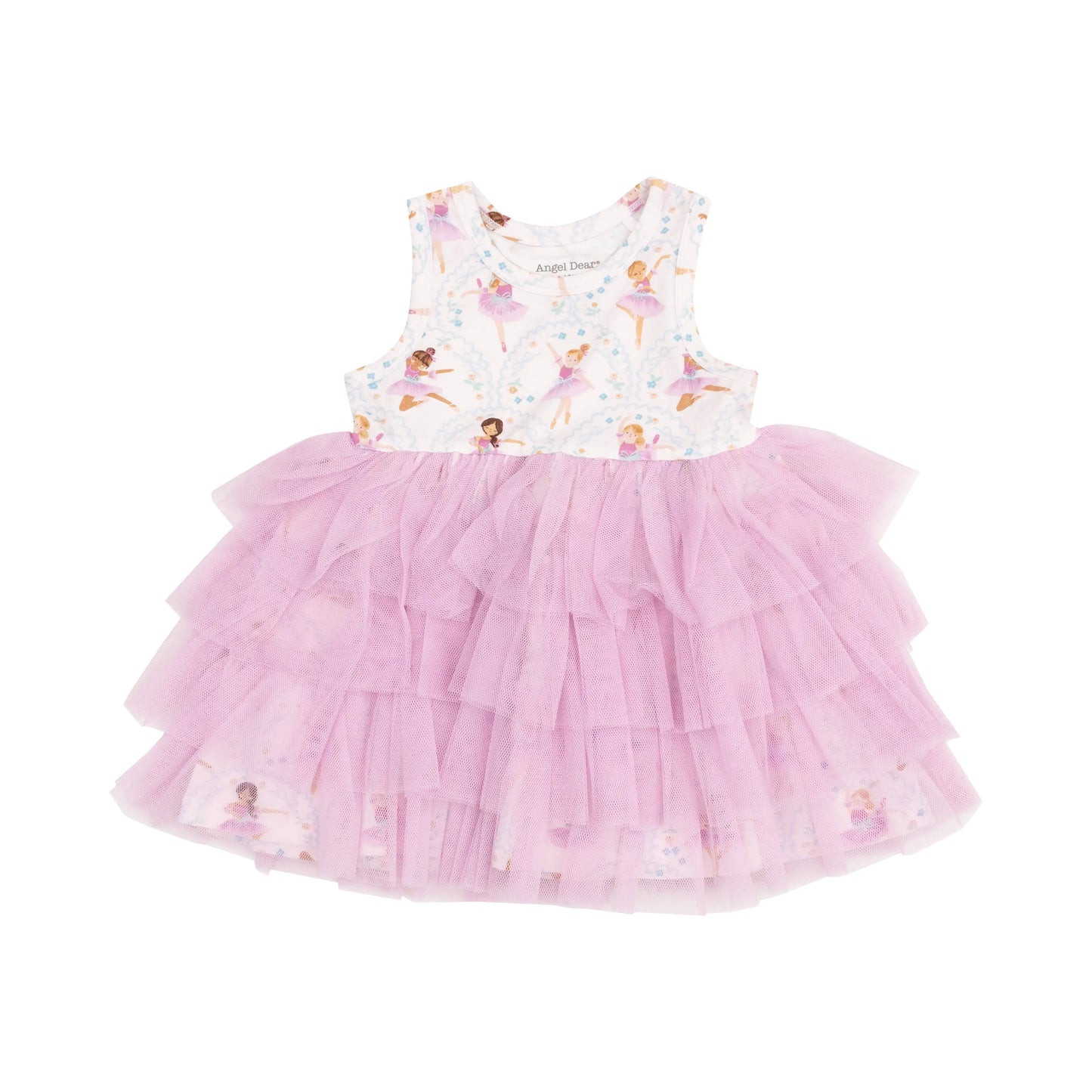 Twirly Tank Tutu Dress Bows and Ballet Layered Tulle Dress for Girls.