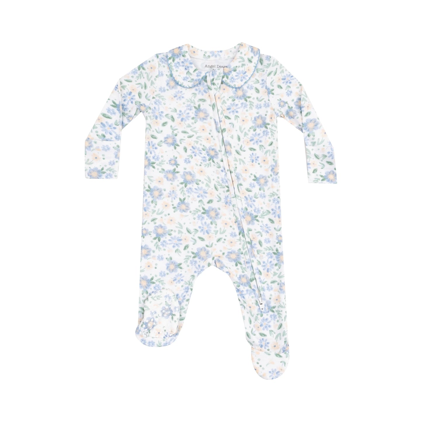 Peter Pan 2 Way Zipper Footie Baby Veronical Floral.