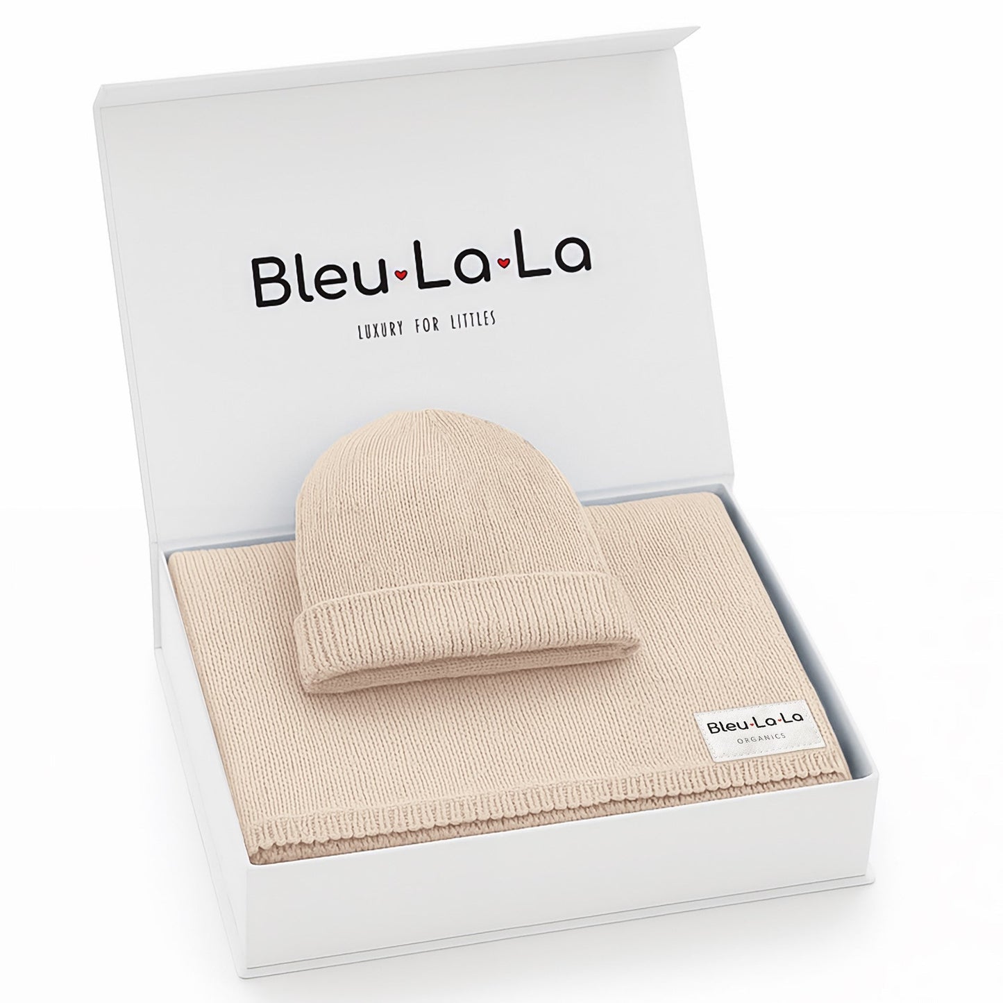 Luxe Collection 100 Percent Organic Cotton Luxury Knit Baby Blanket Bleu La La