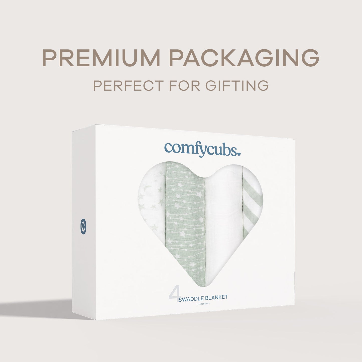 Comfy Cubs Green Muslin Swaddle Blankets 4 Pack Set Comfy Cubs Everetts Place: Online Boutique