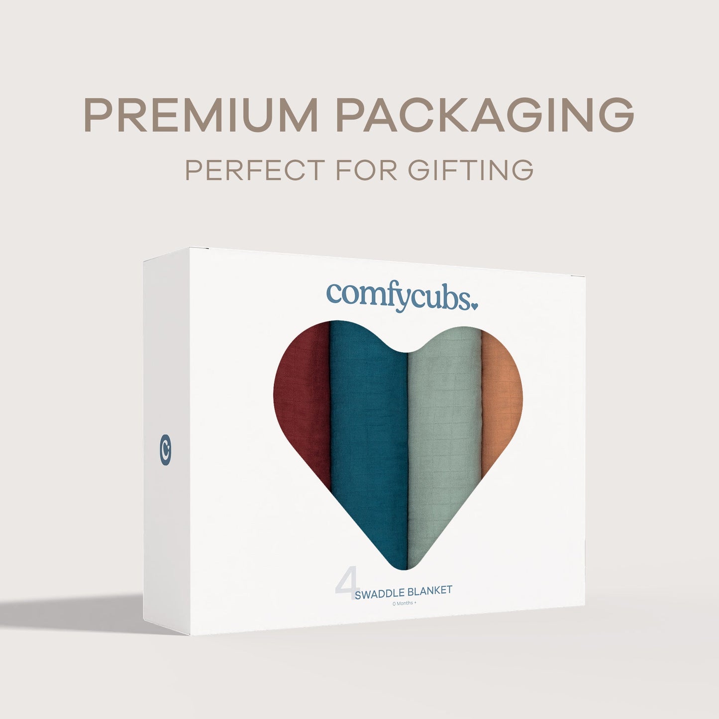 Muslin Swaddle Blankets Wine Neptune Fern Caramel 4 Pack Comfy Cubs Everetts Place: Online Boutique