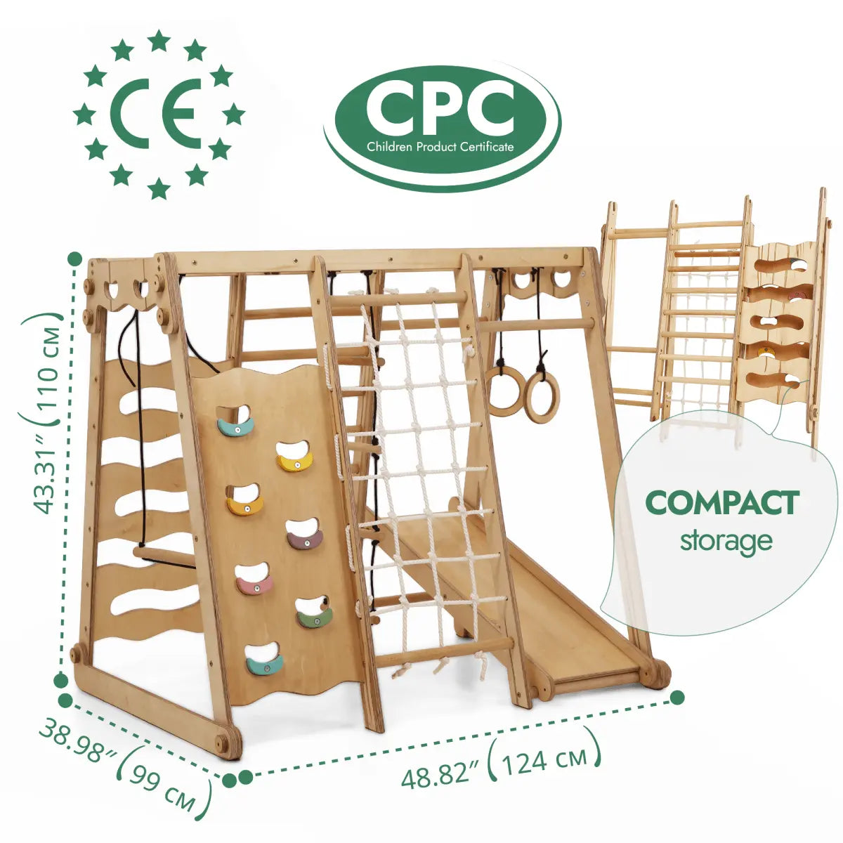 6 In 1 Indoor Jungle Gym For Toddler Playground Swings Set Slide Board Rope Stairs Goodevas Everetts Place: Online Boutique