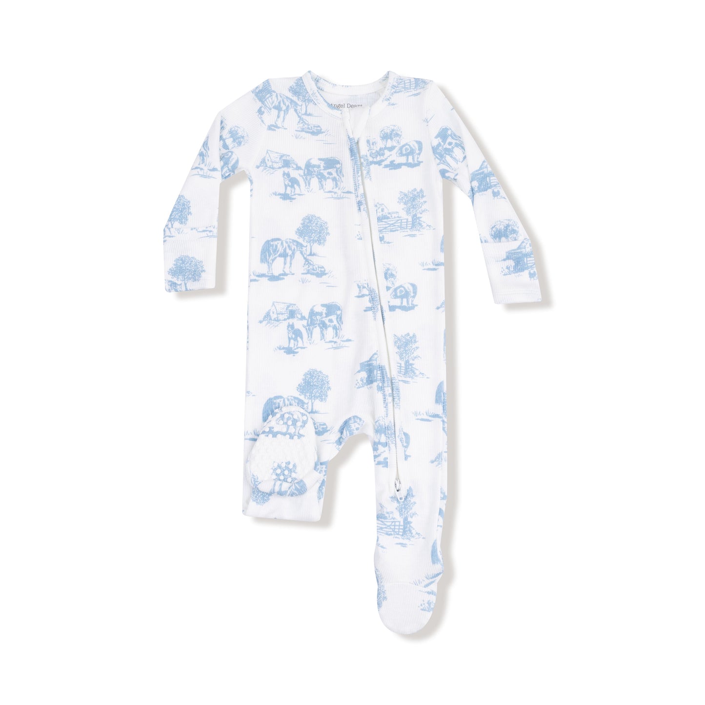Angel Dear 2 Way Zipper Footie Soft Modal For Babies