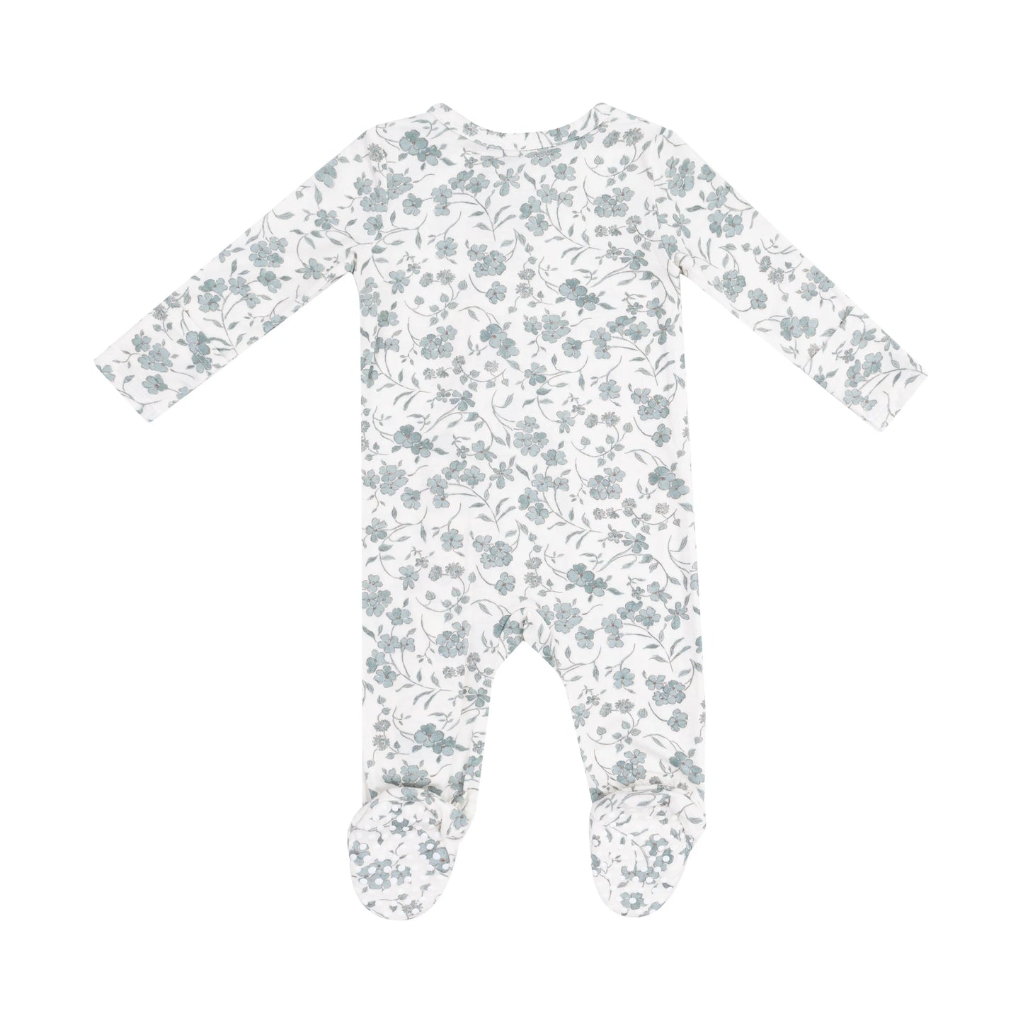 2 Way Zipper Footie Baby's Breathe Floral.