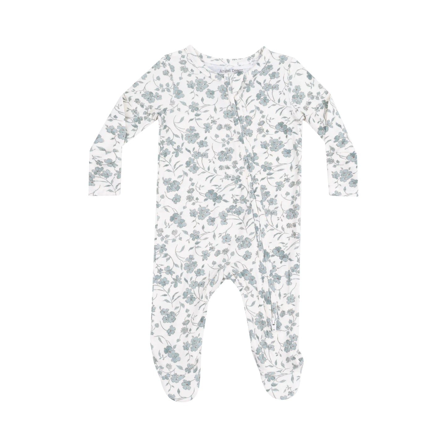 2 Way Zipper Footie Baby's Breathe Floral.