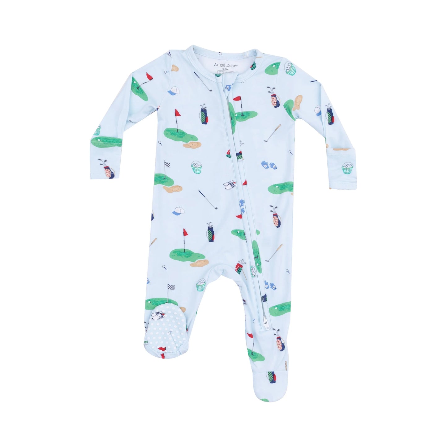 2 Way Zipper Footie Golf Things Blue by Angel Dear.