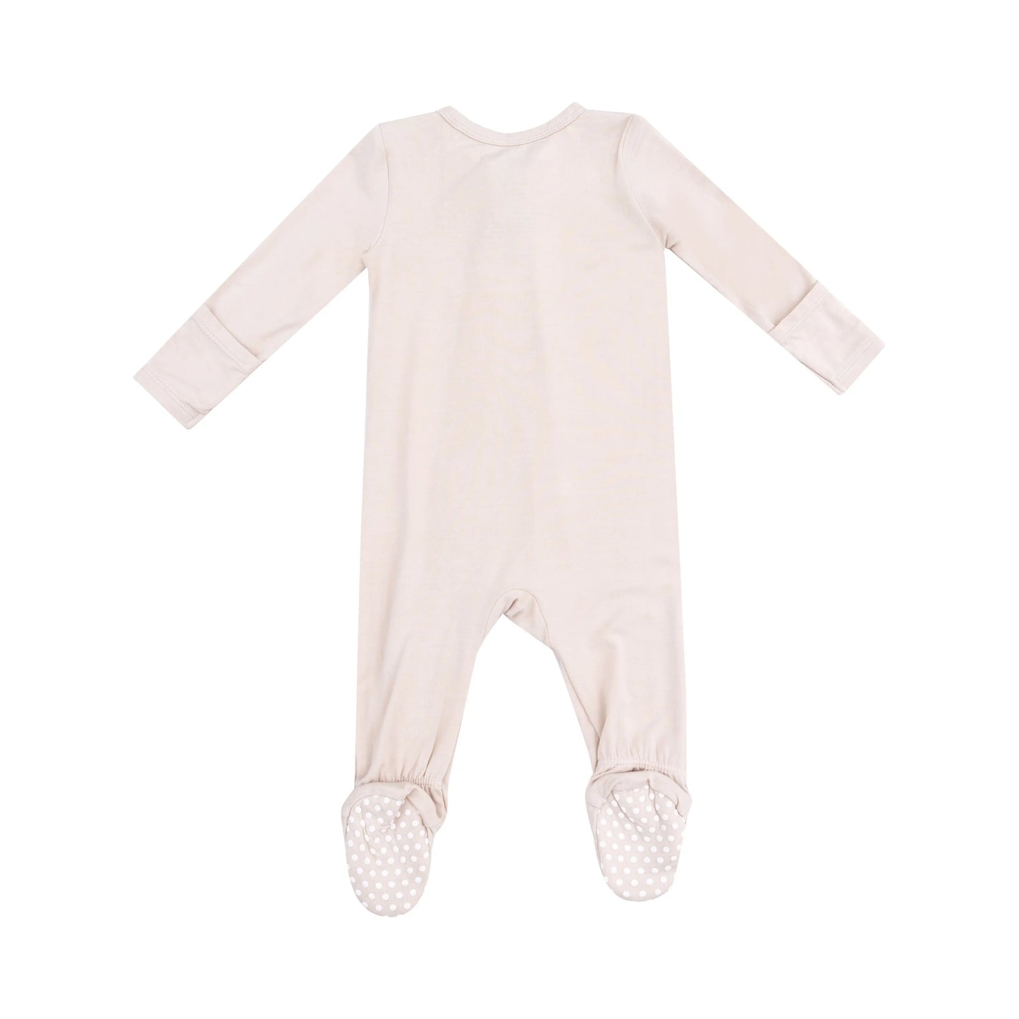 2 Way Zipper Footie Solid Sandshell.