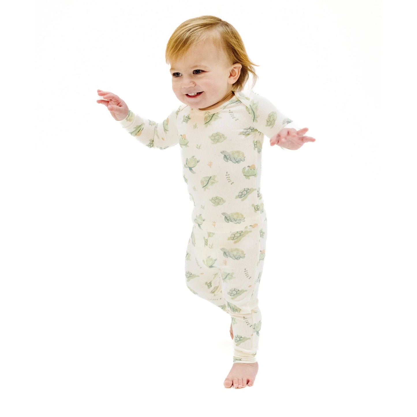 Lounge Wear Set Sea Turtles Ribbed Modal Comfy Cozy Pajamas.
