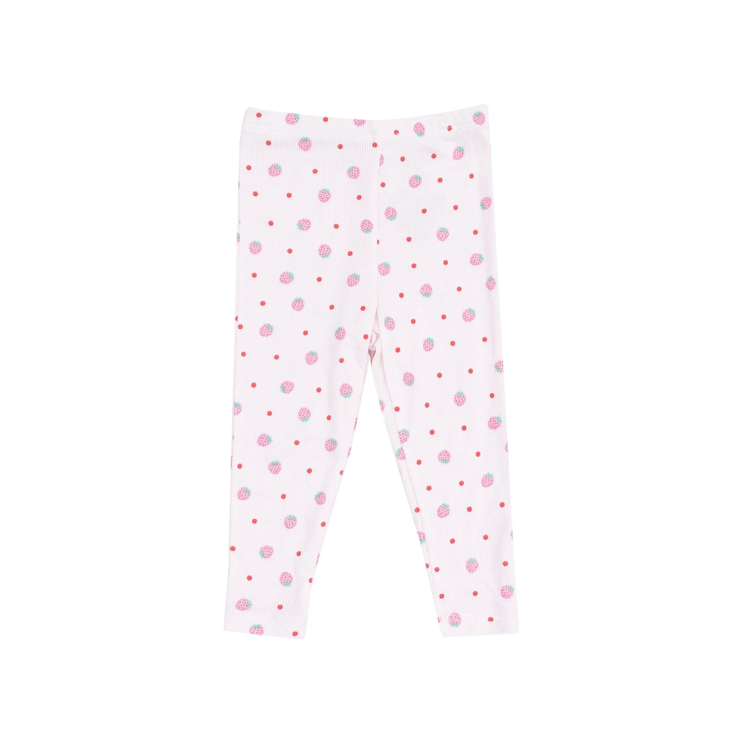 Oversize Applique Sweatshirt and Leggings Set Strawberry Swiss Dot French Terry Angel Dear