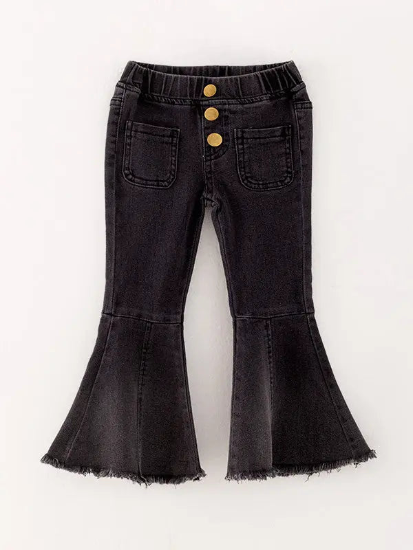 Black Tight Bell Bottoms Denim Jeans Pants Rylee Faith Designs