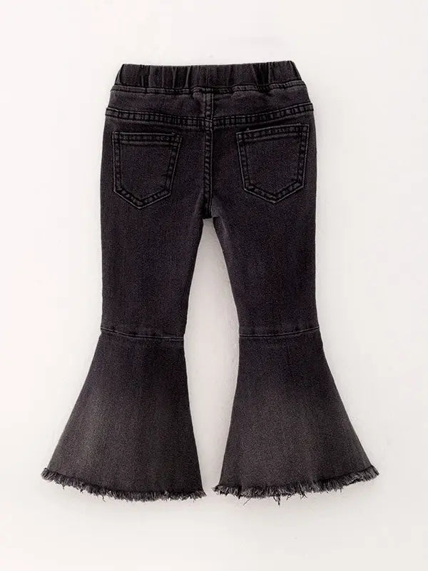 Black Tight Bell Bottoms Denim Jeans Pants Rylee Faith Designs