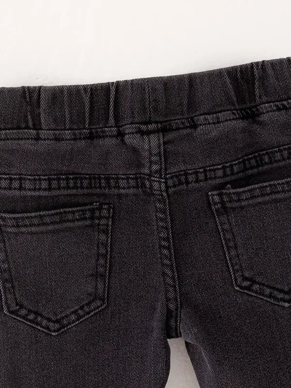 Black Tight Bell Bottoms Denim Jeans Pants Rylee Faith Designs